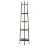 Durame Bookcases<Salina Five-Level Brown Wood Bookcase