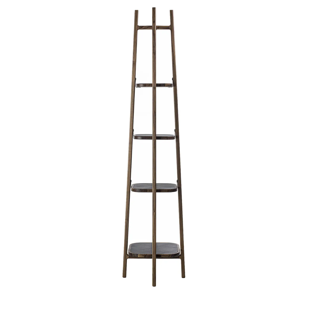 Durame Bookcases<Salina Five-Level Brown Wood Bookcase