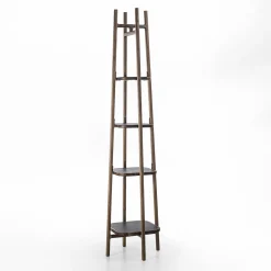 Durame Bookcases<Salina Five-Level Brown Wood Bookcase