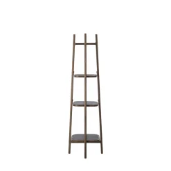 Durame Bookcases<Salina Three-Level Brown Wood Bookcase