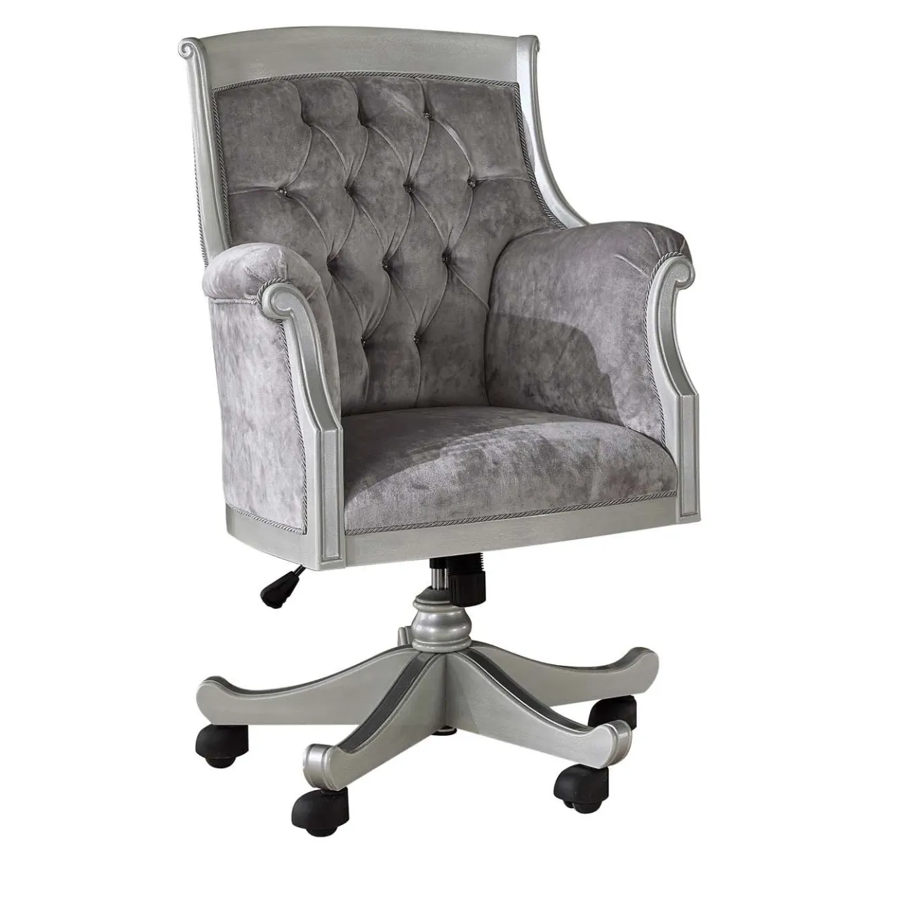 Morello Gianpaolo Office Chairs<San Remo Swivel Armchair with Swarovski Crystals