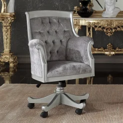 Morello Gianpaolo Office Chairs<San Remo Swivel Armchair with Swarovski Crystals