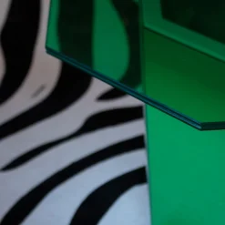 Maria Vittoria Paggini Side Tables<Sandra e Raimondo 35 Green Wood and Glass Side Table