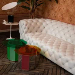 Maria Vittoria Paggini Side Tables<Sandra e Raimondo 35 Green Wood and Glass Side Table