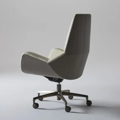 Casa Covre Office Chairs<Sanremo Swivel Beige & Taupe Office Armchair on Castors