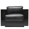 Poltronova Armchairs<Saratoga Black Armchair by Lella and Massimo Vignelli
