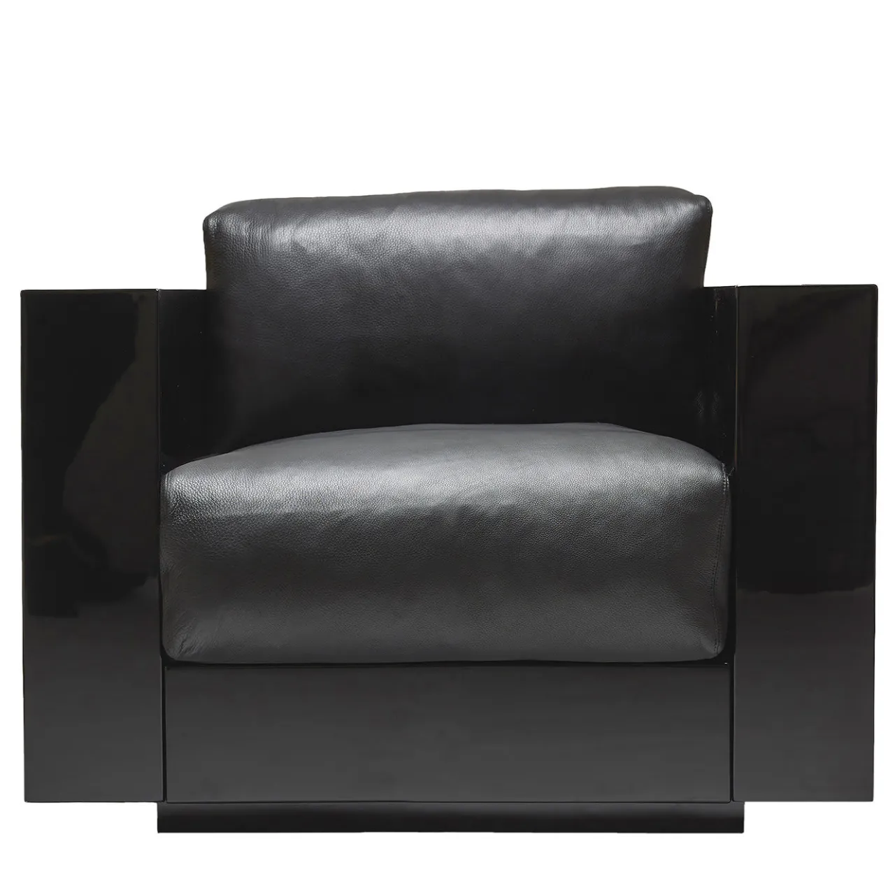 Poltronova Armchairs<Saratoga Black Armchair by Lella and Massimo Vignelli