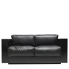 Poltronova Sofas<Saratoga Black 2-Seat Sofa by Lella and Massimo Vignelli