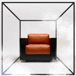 Poltronova Armchairs<Saratoga Orange Armchair by Lella and Massimo Vignelli