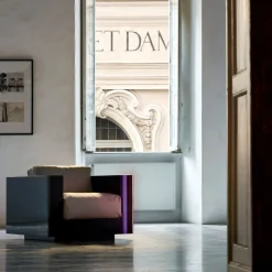 Poltronova Armchairs<Saratoga White Armchair by Lella and Massimo Vignelli