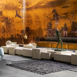 FiammettaV Home Collection Coffee Tables<Satin-finished Travertine Coffee Table DsignincMilano x FiammettaV Home Collection