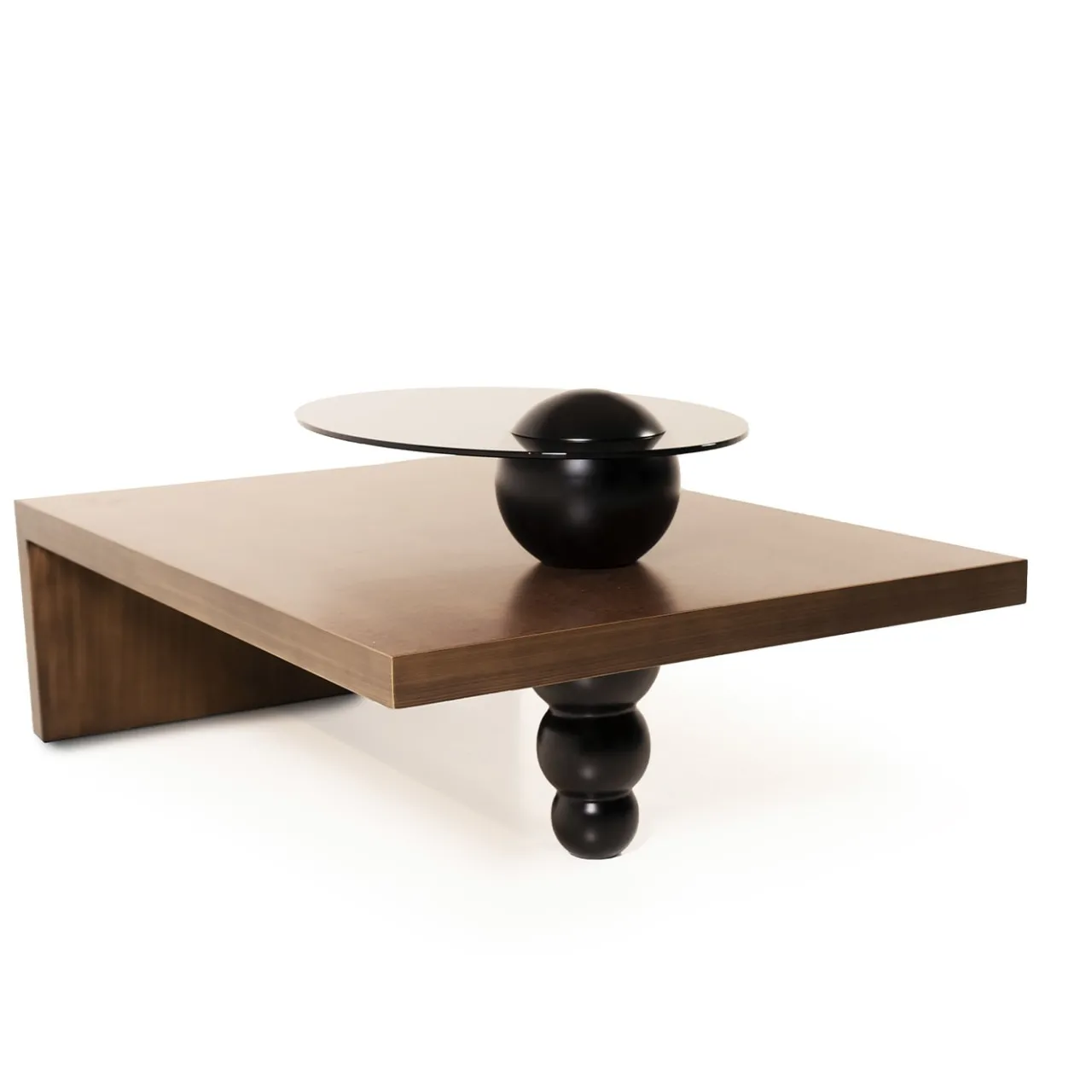 Mantellassi 1926 Coffee Tables<Saturno Erable finishing coffee table with fumè glass top