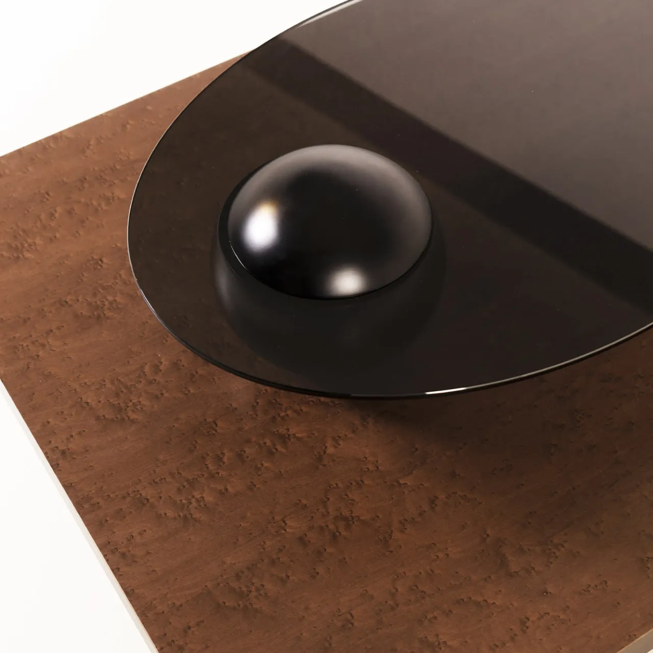 Mantellassi 1926 Coffee Tables<Saturno Erable finishing coffee table with fumè glass top