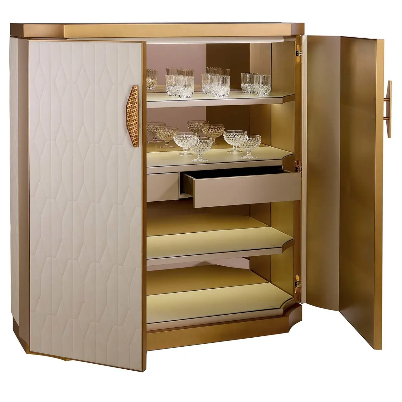 Sicis Cabinets<Savoy cabinet with bronzed backing