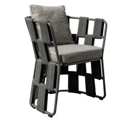 Talenti Outdoor Armchairs<Scacco Dark Gray Dining Armchair by Ludovica & Roberto Palomba