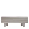 Giobagnara Sideboards Buffets<Scala Modern White Leather Wood 3 Door Sideboard