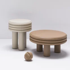 Giobagnara Side Tables<Scala White Tall Round Side Table