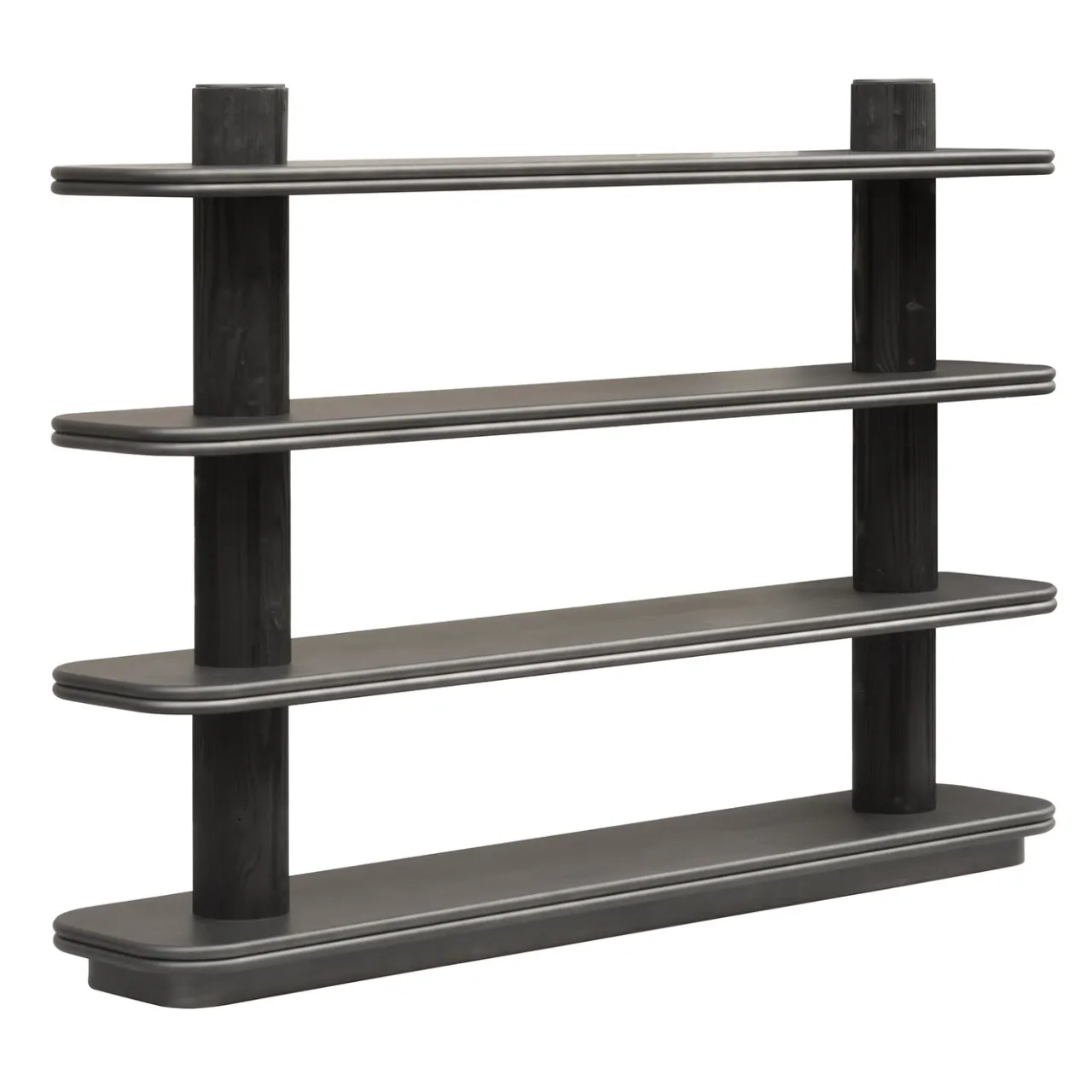 Giobagnara Bookcases<Scala Wood and Leather Bookcase