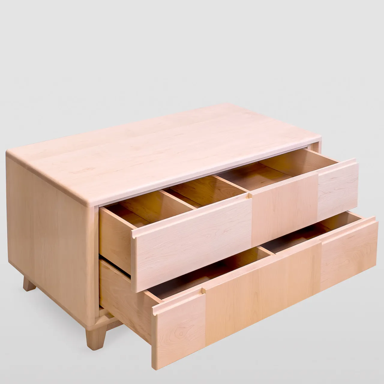 Ebanisteria Roberto Gambella Dressers<Scandinavian-Style 2-Drawer Maple Dresser