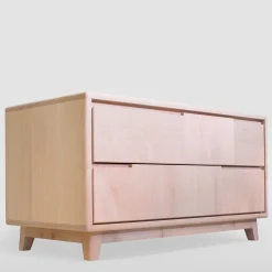 Ebanisteria Roberto Gambella Dressers<Scandinavian-Style 2-Drawer Maple Dresser