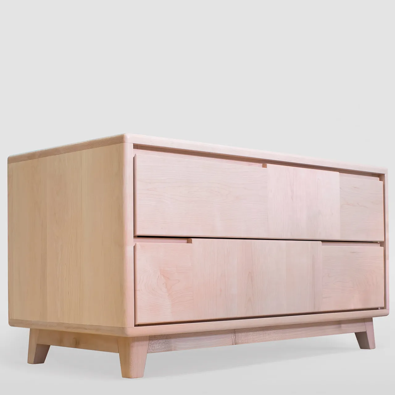Ebanisteria Roberto Gambella Dressers<Scandinavian-Style 2-Drawer Maple Dresser
