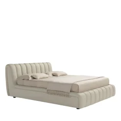 Franco Ferri Beds<Scervino 1909 White Leather Bed with Storage Option