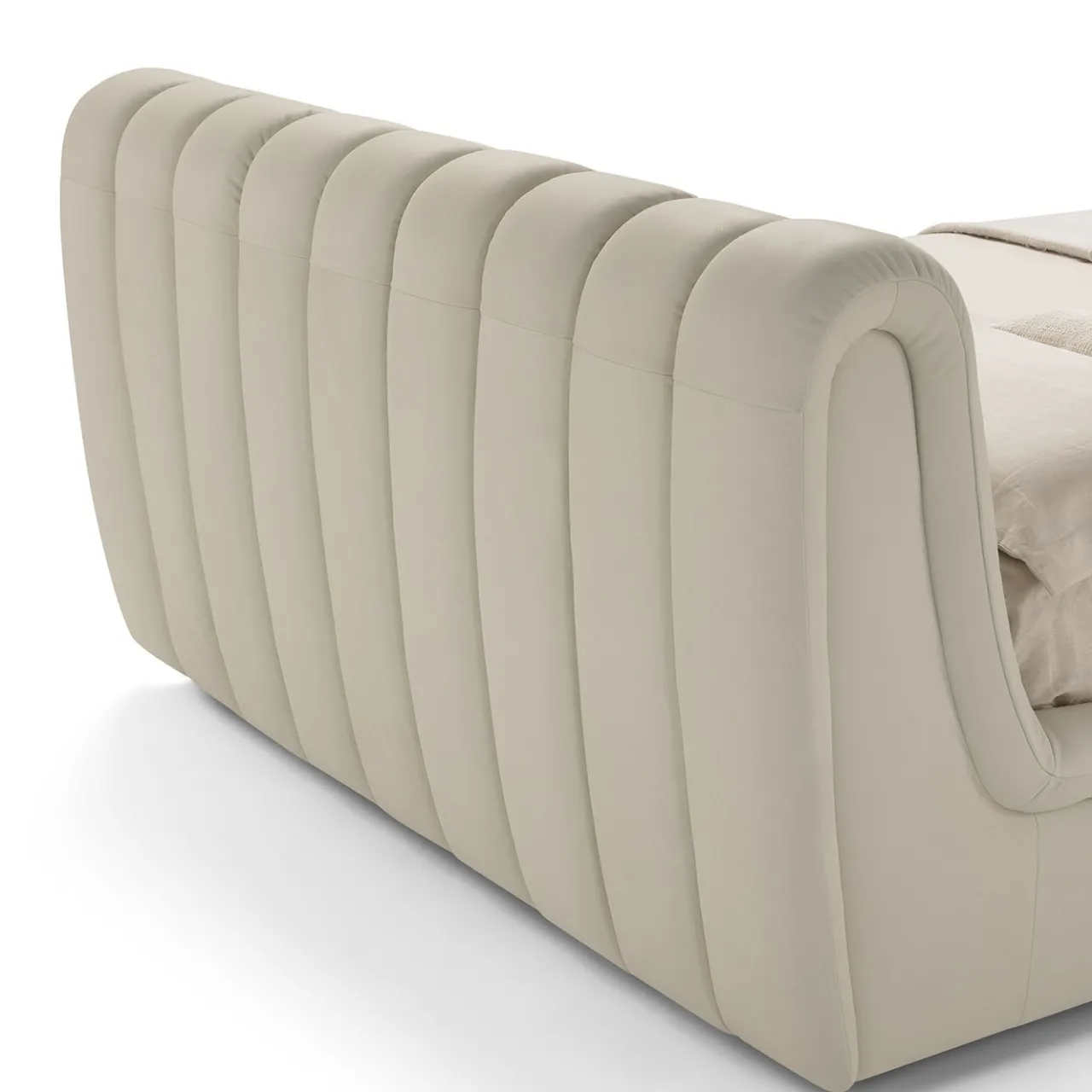 Franco Ferri Beds<Scervino 1909 White Leather Bed with Storage Option