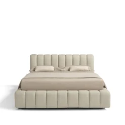 Franco Ferri Beds<Scervino 1909 White Leather Bed with Storage Option