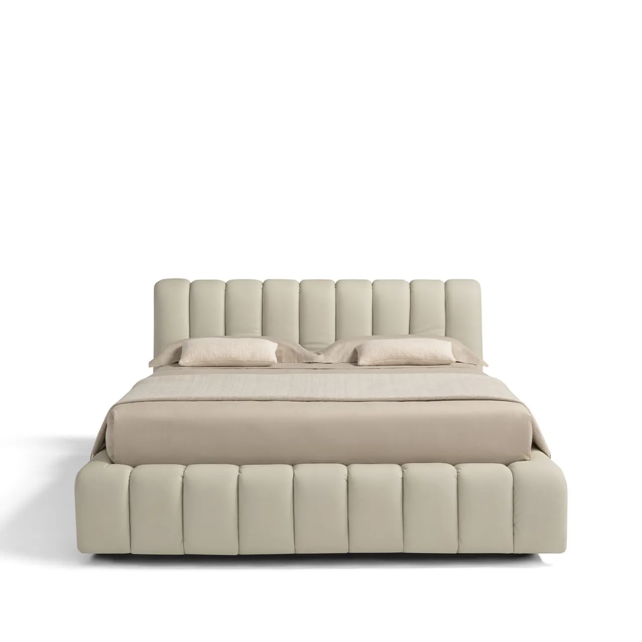 Franco Ferri Beds<Scervino 1909 White Leather Bed with Storage Option