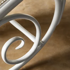 Gebrüder Thonet Vienna GmbH (GTV) – Wiener GTV Design Armchairs<Schaukelstuhl White Rocking Armchair by Gebrüder Thonet