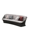 Giorgio Collection Outdoor Sofas & Benches<3-seater Black Outdoor fabric Sofa