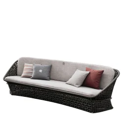 Giorgio Collection Outdoor Sofas & Benches<4-seater Black Outdoor fabric Sofa