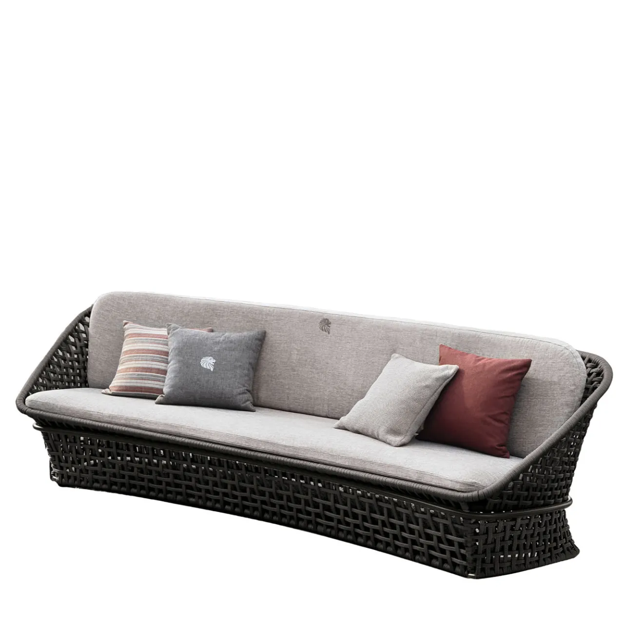 Giorgio Collection Outdoor Sofas & Benches<4-seater Black Outdoor fabric Sofa