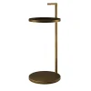 Renzo Serafini Side Tables<Secondopiano Brass Side Table with LED Light