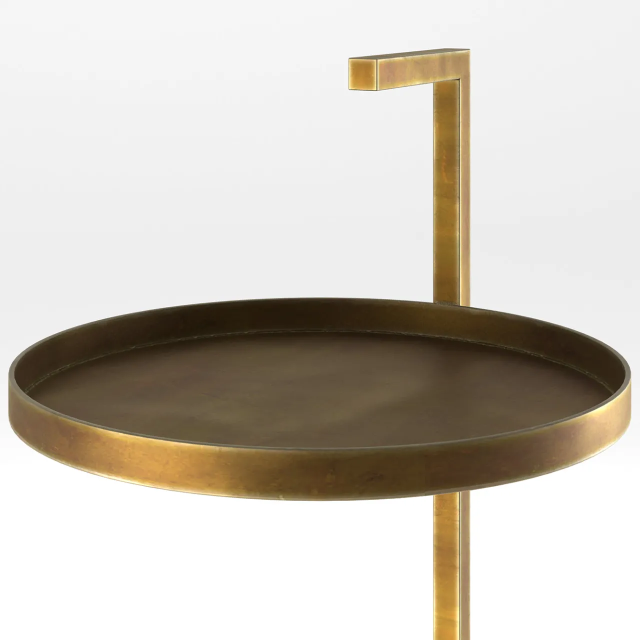 Renzo Serafini Side Tables<Secondopiano Brass Side Table with LED Light