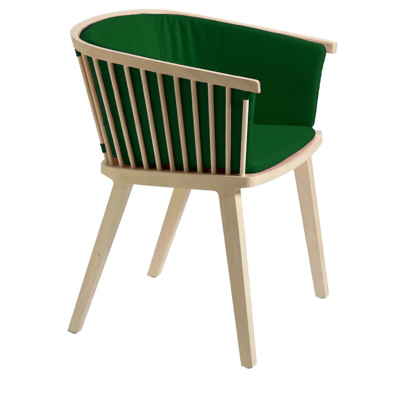 Colé Chairs<Secreto Natural Beech Wood Green Dining Chair