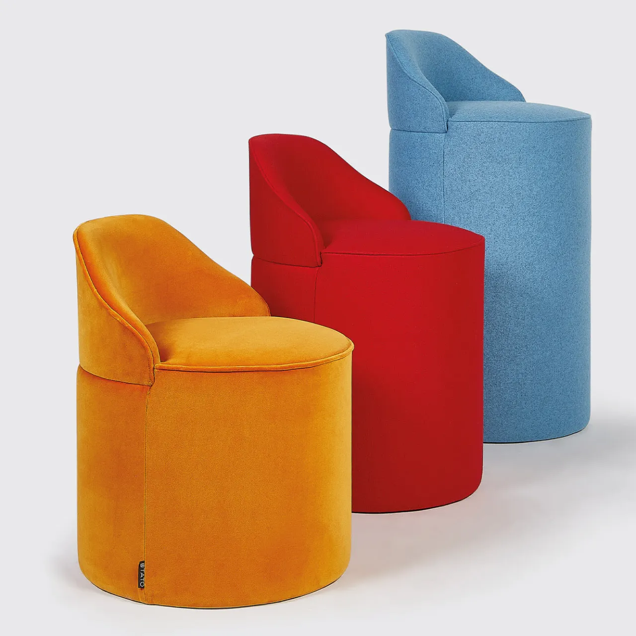 Tato Ottomans & Poufs<Sella Low Orange Pouf