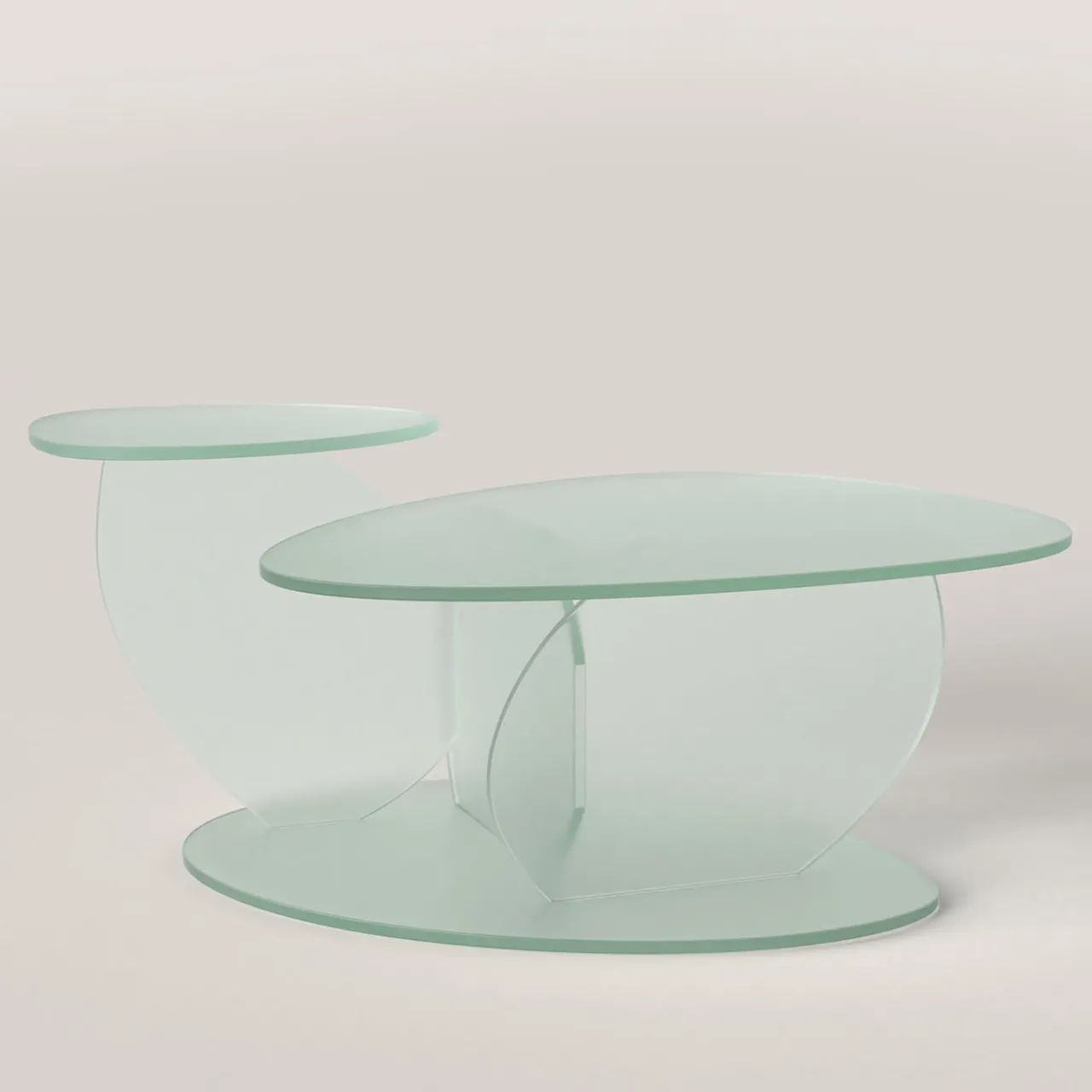 Edizione Limitata by Simone Fanciullacci Coffee Tables<Selva V2 Frosted Glass Coffee Table
