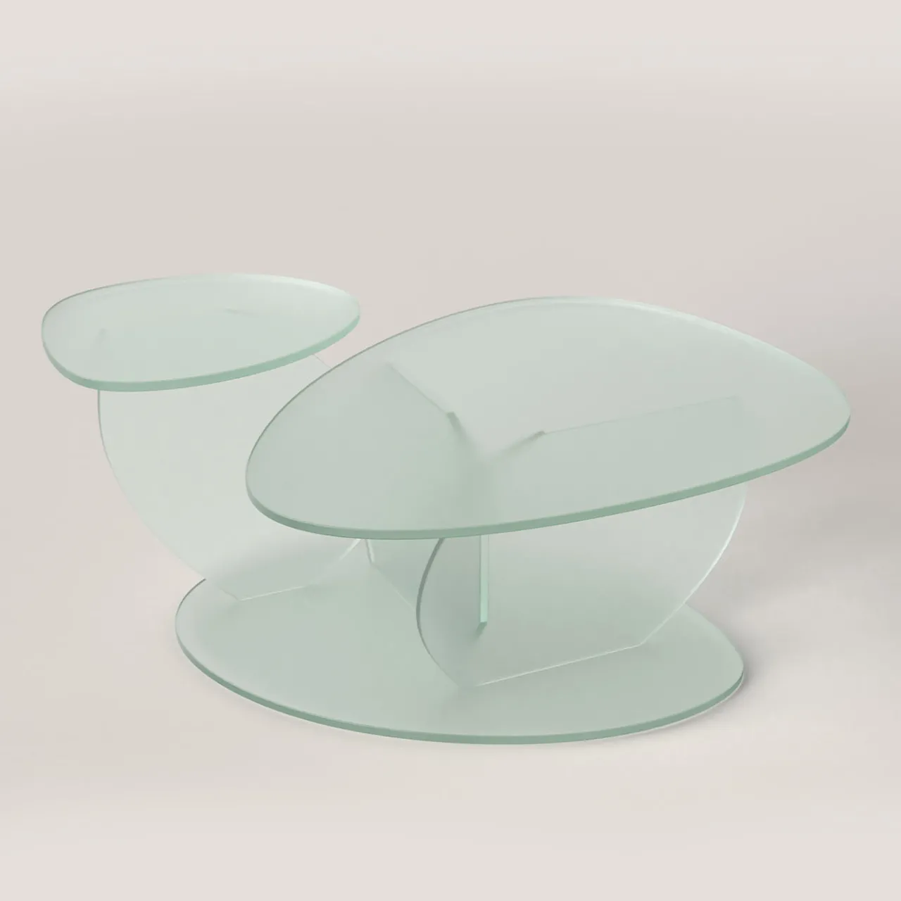 Edizione Limitata by Simone Fanciullacci Coffee Tables<Selva V2 Frosted Glass Coffee Table