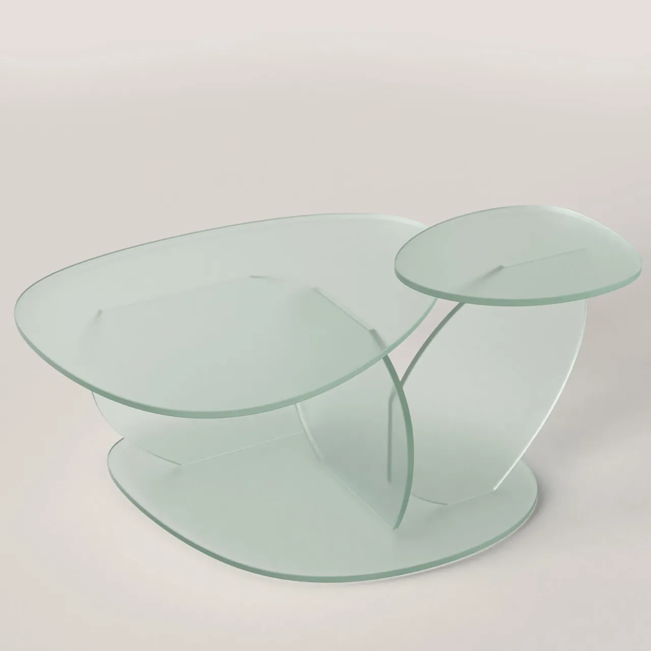 Edizione Limitata by Simone Fanciullacci Coffee Tables<Selva V2 Frosted Glass Coffee Table