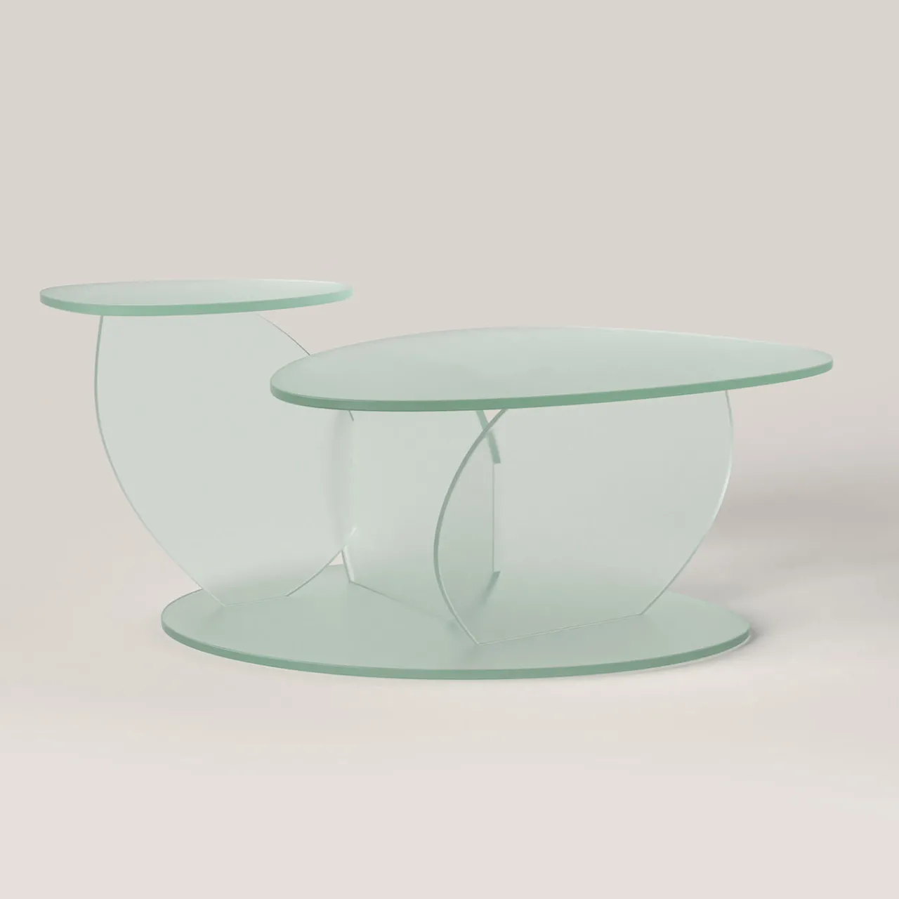 Edizione Limitata by Simone Fanciullacci Coffee Tables<Selva V2 Frosted Glass Coffee Table