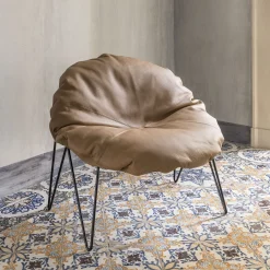 Da A Lounge Chairs<Sen-Su Lounge Armchair with Leather Cushion