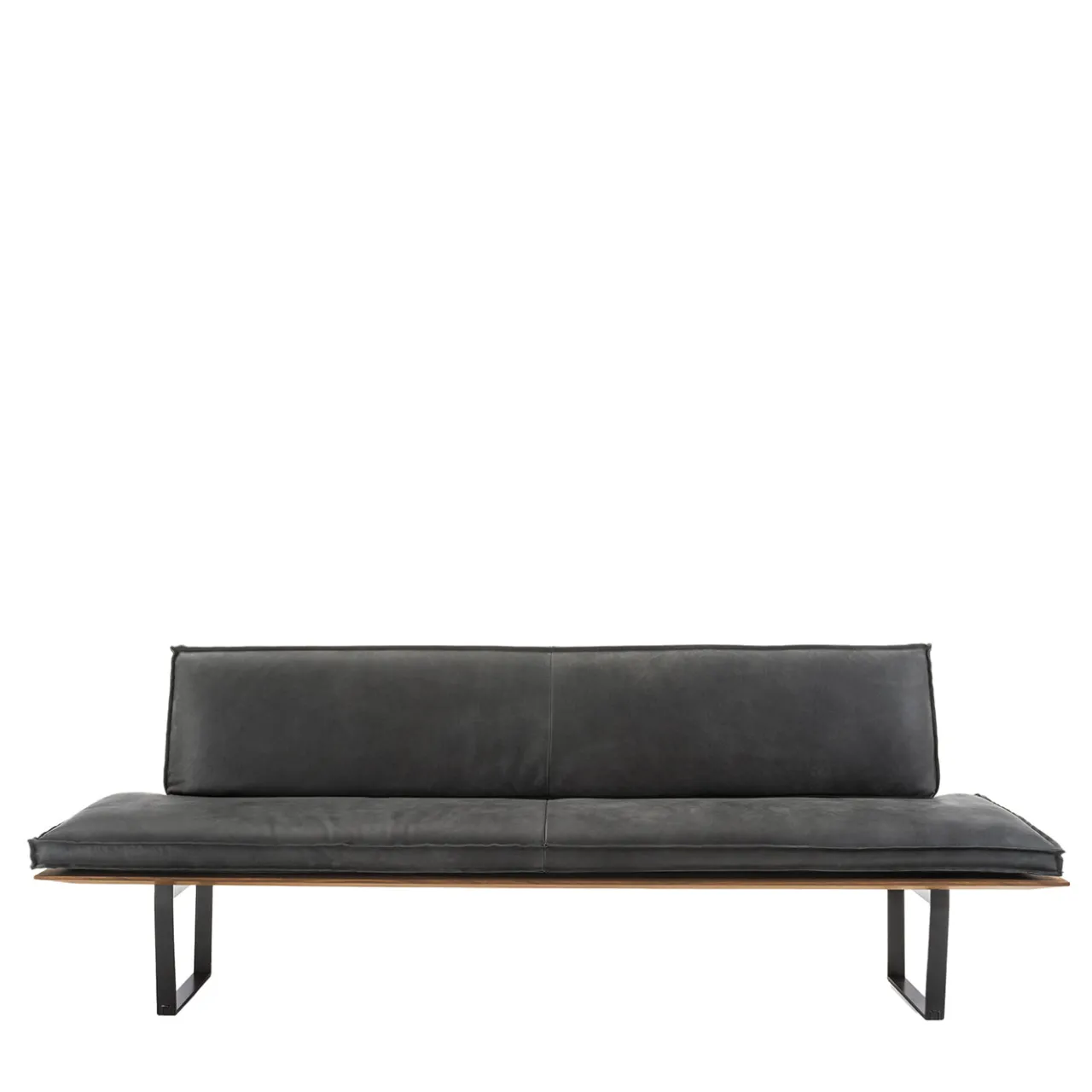 Riva 1920 Benches<Sequoia Solid wood and suede Leather Bench