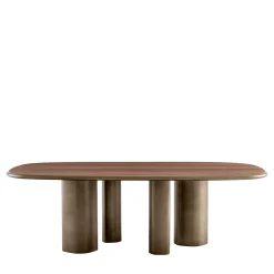 Morica Design Dining Tables<Sequoia Table in Oxidized Bronze and Canaletto Walnut