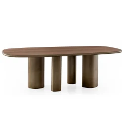 Morica Design Dining Tables<Sequoia Table in Oxidized Bronze and Canaletto Walnut