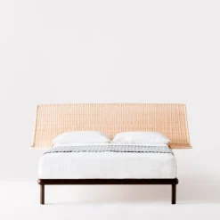 Lispi Beds<Serafino Iron & Wicker Double Bed by Mario Scairato