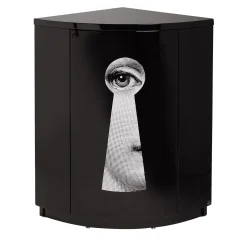 Fornasetti Cabinets<Serratura Black Corner Cabinet