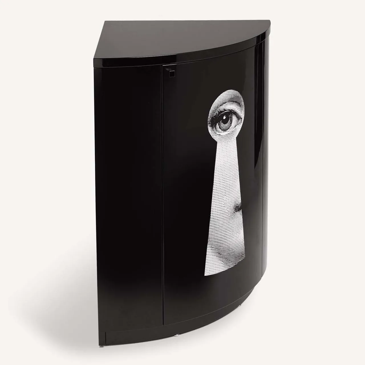 Fornasetti Cabinets<Serratura Black Corner Cabinet