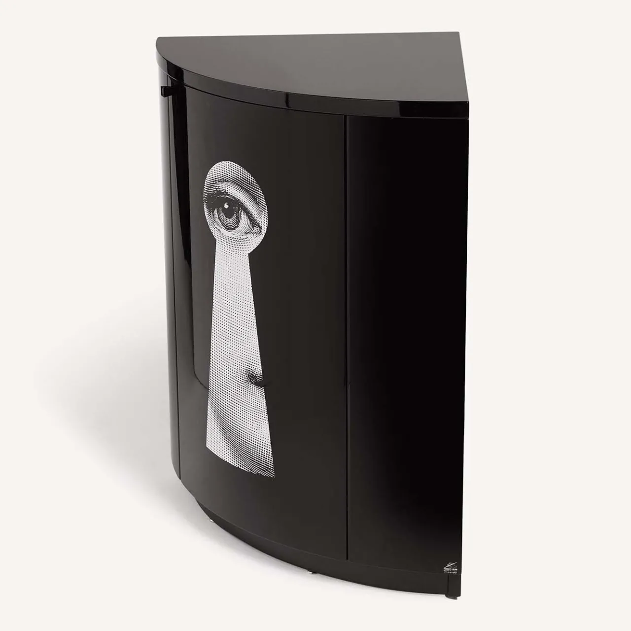 Fornasetti Cabinets<Serratura Black Corner Cabinet