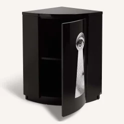Fornasetti Cabinets<Serratura Black Corner Cabinet
